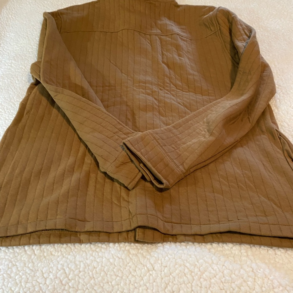 Brown Lightweight Shirt Jacket with Quilted Design Size Medium.  NWT - Picture 12 of 12